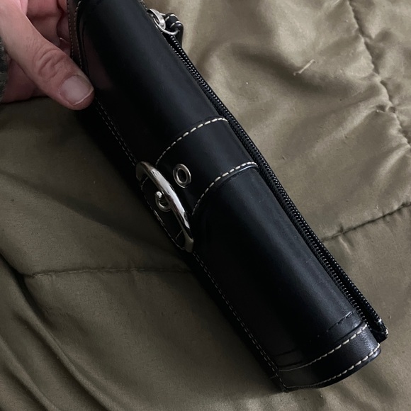 Coach Y2K Black Wallet with Silver Buckle - Picture 2 of 11